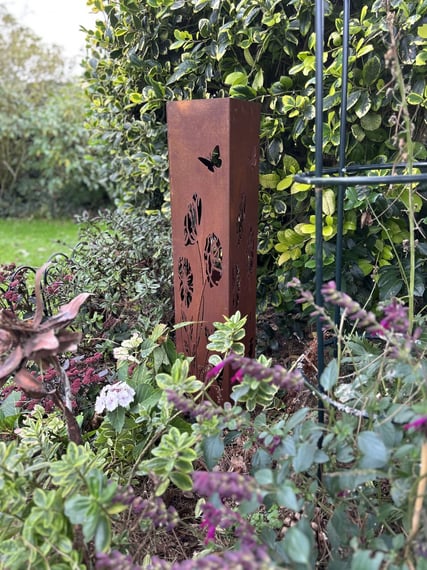 Eastern Connections Wild Meadow Steel Garden Column 90cm detail 3