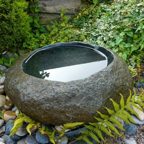 Natural Basin Stone Bird Bath