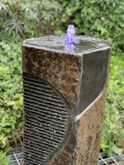 Chiselled Basalt Column Water Fountain