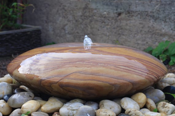 Smooth Pebble Sandstone Garden Water Feature