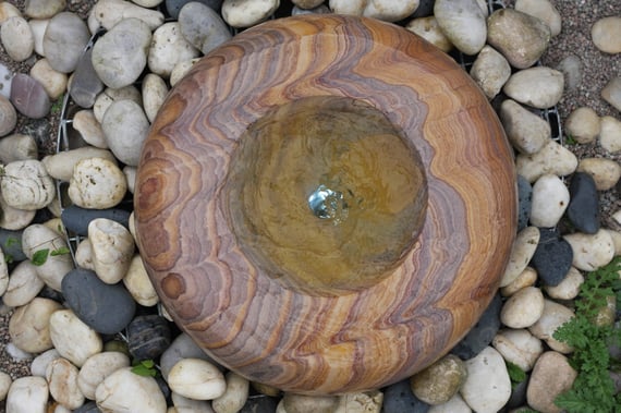 Curved Bowl Sandstone Water Feature