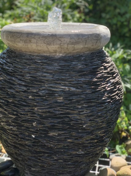 Twisted Slate Column Garden Water Feature