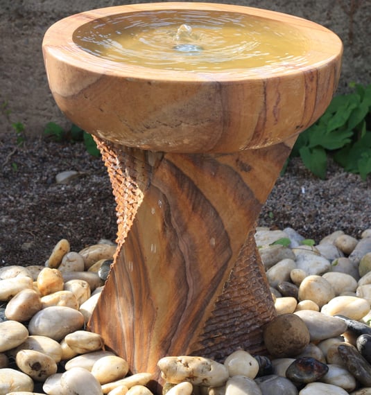 Chubby Twisted Bowl Rainbow Water Feature