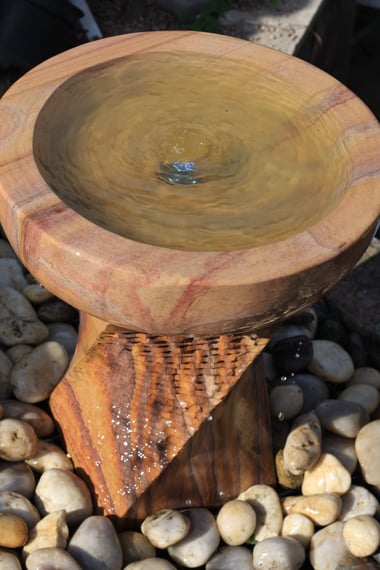 Chubby Twisted Bowl Water Feature