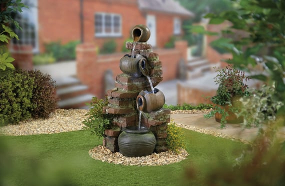 Rustic Flowing Jugs Self Water Feature
