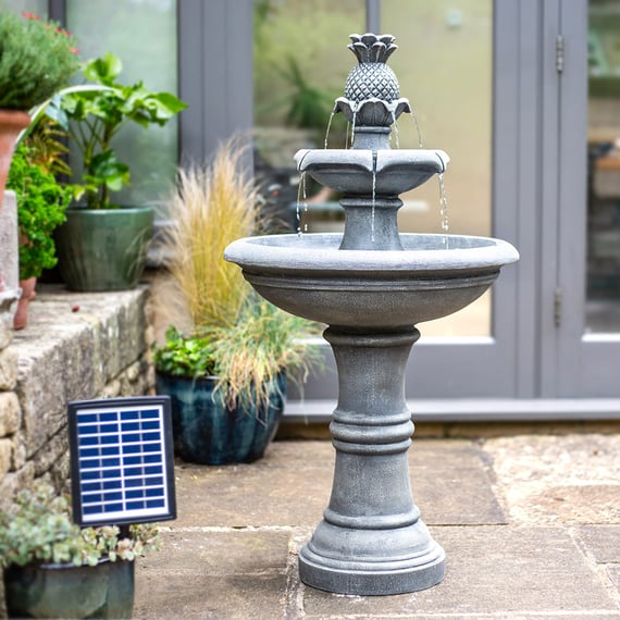 Traditional Solar Powered 3 Tier Fountain
