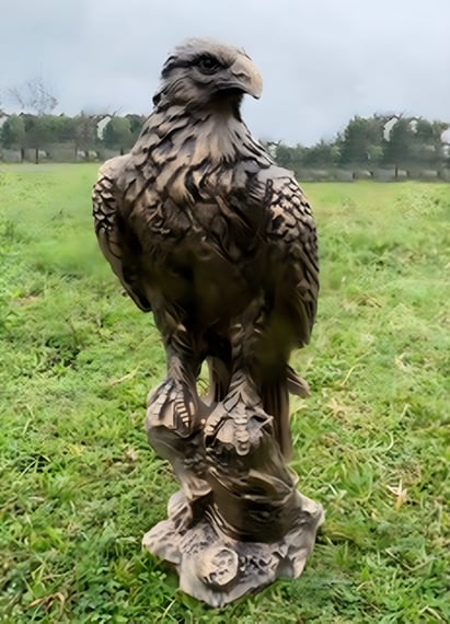 Eagle Garden Ornament in Bronze Original View