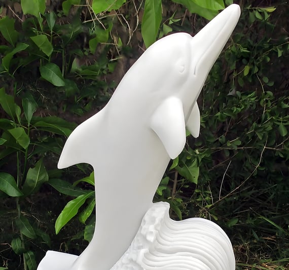 Leaping Dolphin Garden Statue