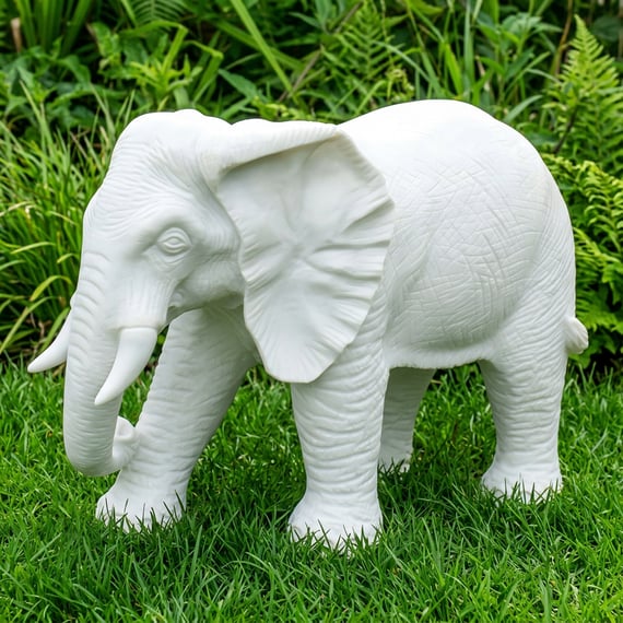 Standing Elephant Garden Ornament