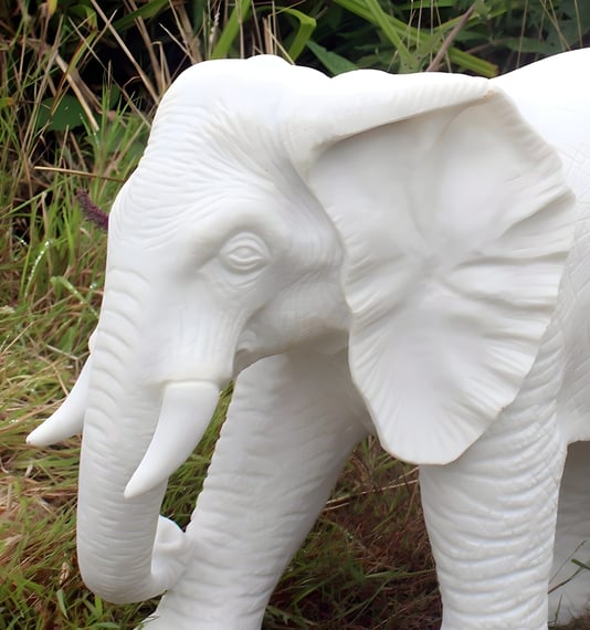 Standing Elephant Garden Statue