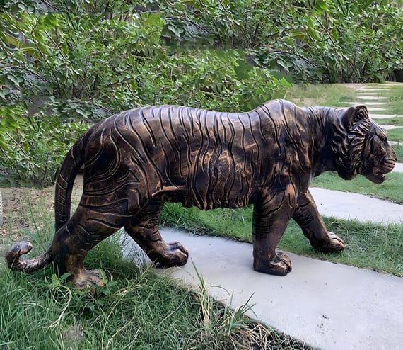 Tiger Garden Ornament in Bronze Original