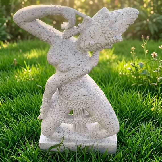 Aspara Garden Ornament Apsara Dancer in Garden Setting