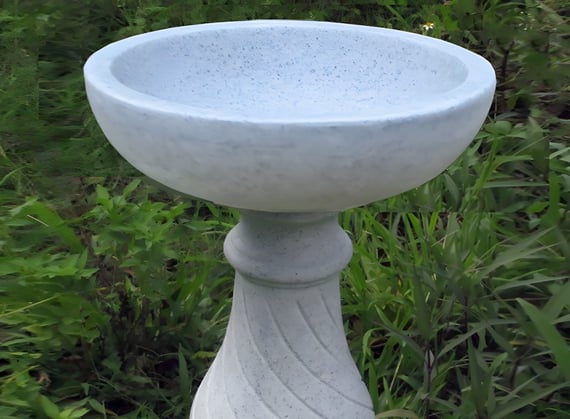 Georgian Stone Bird Bath in Granite