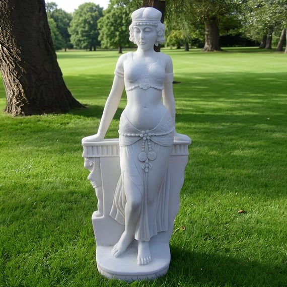Cleopatra Garden Ornament on Green Lawn