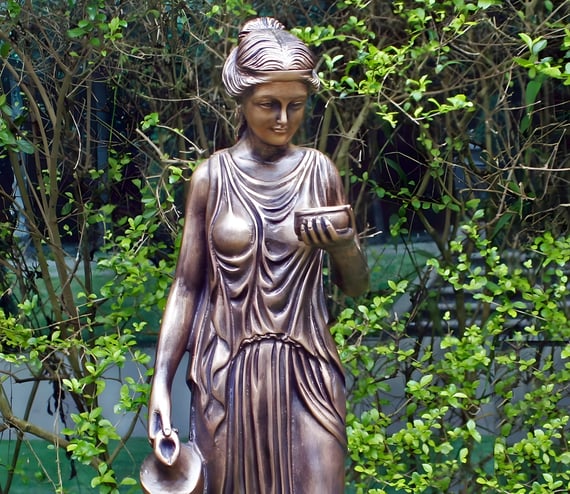 Hebe Goddess Garden Statue in Bronze