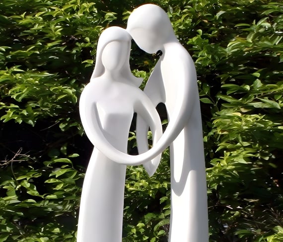 Endless Love Garden Statue front view