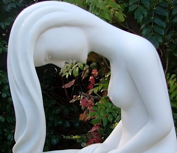 Fortuna Garden Statue in White