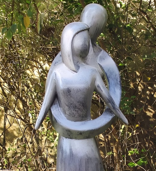 Infinite Love Garden Ornament in Pewter