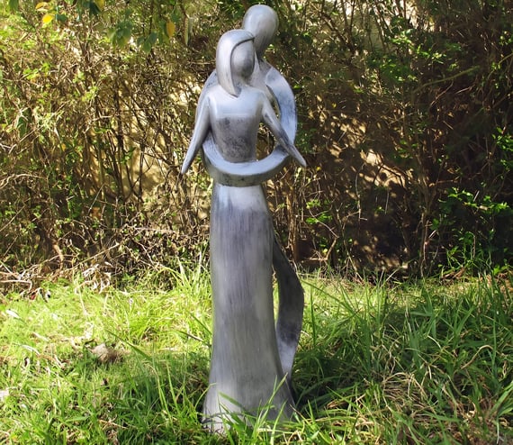 Infinite Love Garden Statue in Pewter - Original