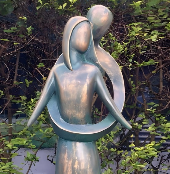 Infinite Love Garden Ornament Verdigris