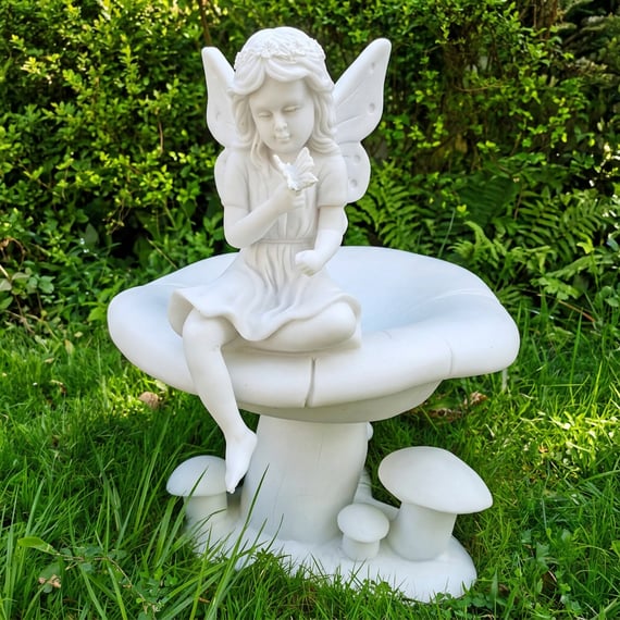 Fairy on Toadstool Garden Ornament