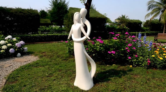 Large Infinite Love Garden Statue