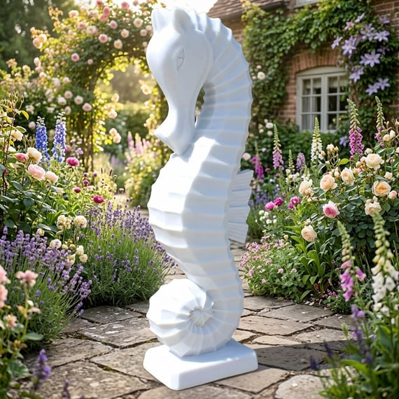 Large Seahorse Garden Ornament