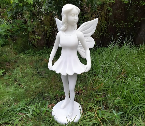 Curtseying Fairy Garden Ornament Original Photo