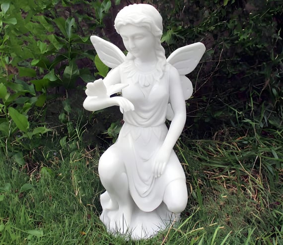 Fairy with Butterfly Garden Ornament