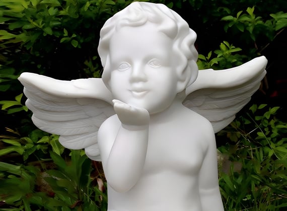 Kissing Cherub Garden Statue