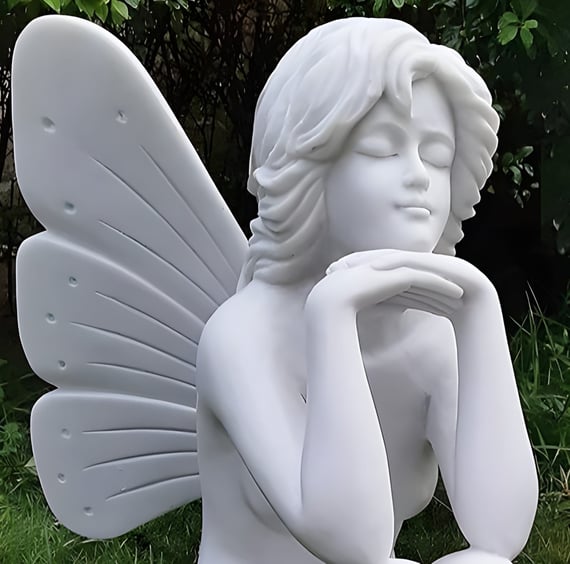 Sitting Fairy Garden Statue