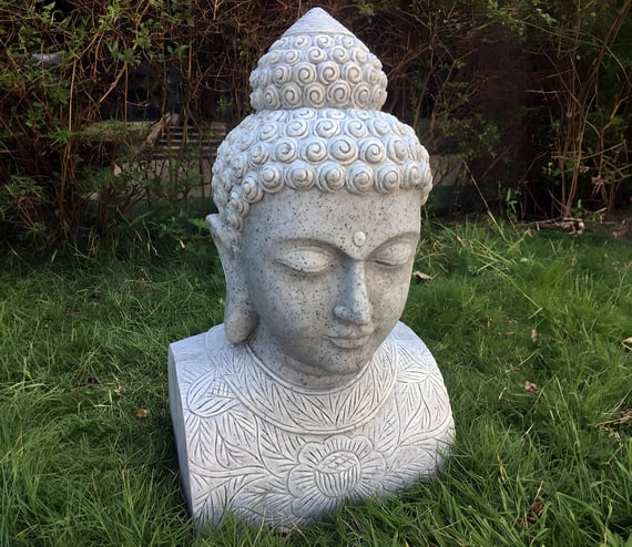 Champa Head Bust Garden Ornament