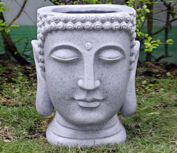Buddha Head Garden Planter Granite