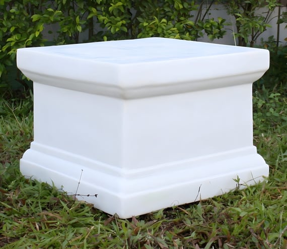 Small Victorian Plinth in White - Original Photo
