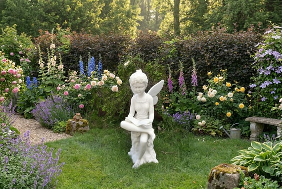 Reading Fairy Garden Ornament