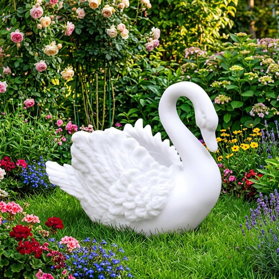 Swan Garden Planter