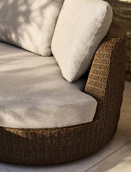 hambridge pe rattan aluminium curved corner sofa set outdoor