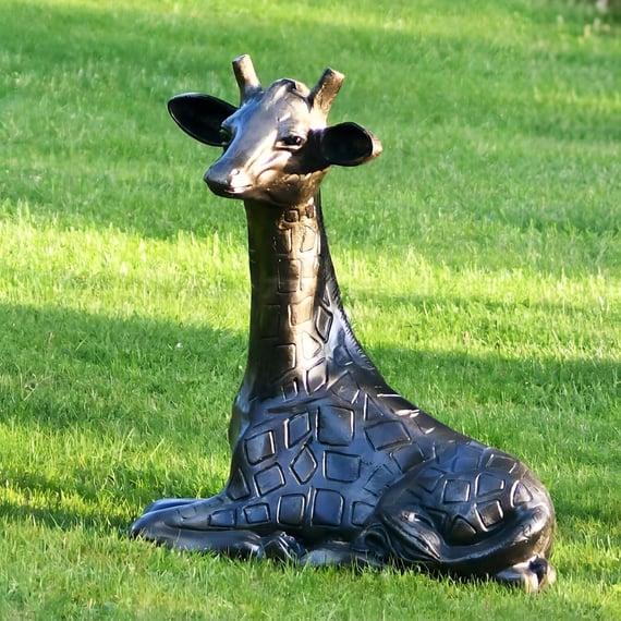 Baby Giraffe Metal Garden Ornament