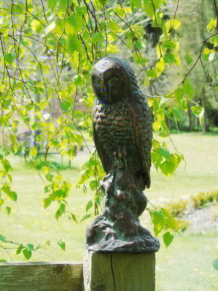 Barn Owl Metal Garden Ornament - Original View