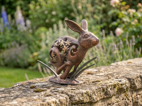 Fretwork Rabbit Metal Garden Ornament