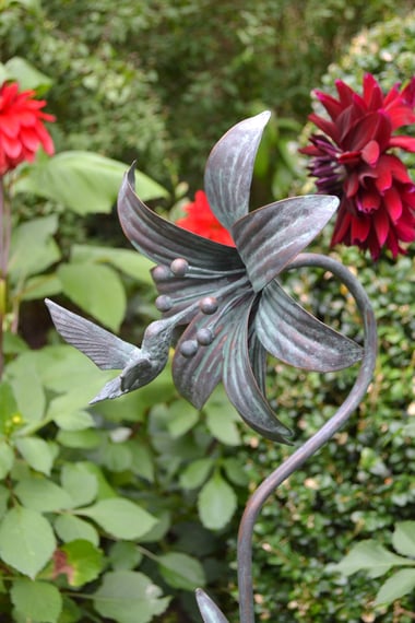 Humming Bird Metal Garden Ornament