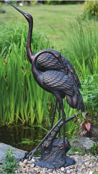 Large Love Cranes Metal Garden Ornament - Original Product Photo