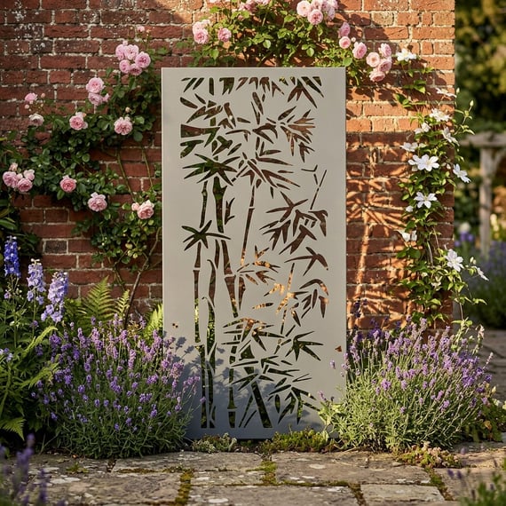 Bamboo Steel Decorative Garden Screen 1.8m