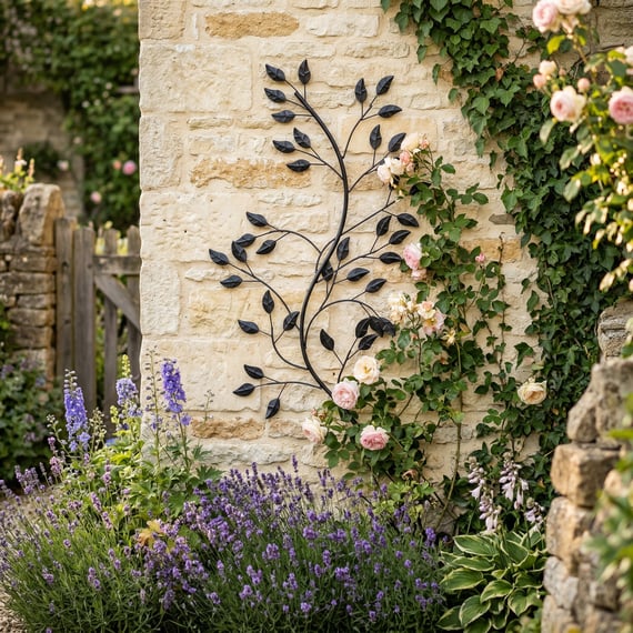 Branch and Leaves Decorative Garden Wall Art