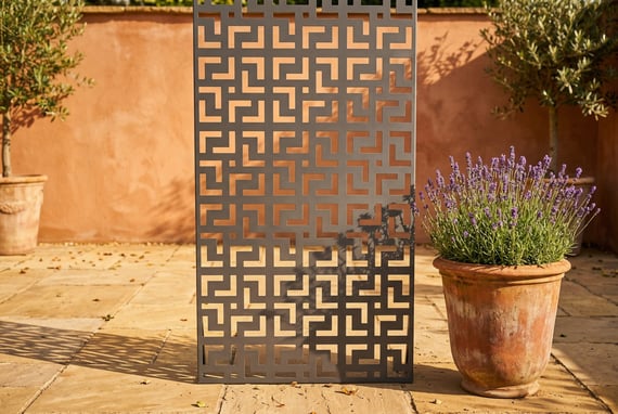 Mosaic Steel Decorative Garden Screen 1.8m
