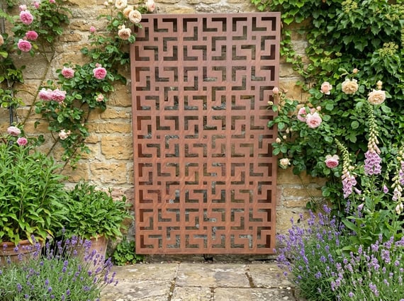 Mosaic Steel Decorative Garden Screen 0.7m