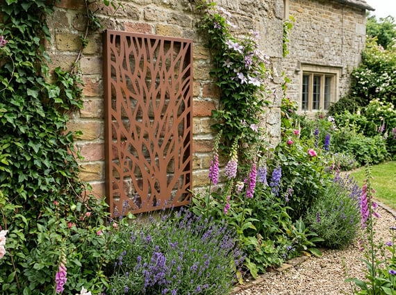 Wild Branches Steel Decorative Garden Screen 0.7m