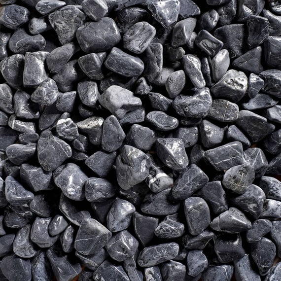 Black Sea Decorative Cobble Stones Wet