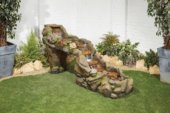 Bustling Waters Stone Garden Water Feature