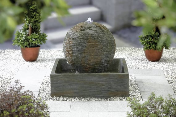 Dark Planet Stone Garden Water Feature